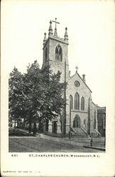 St. Charles Church Woonsocket, RI Postcard Postcard Postcard
