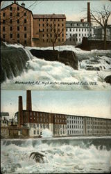 High Water, Woonsocket Falls 1902 Postcard
