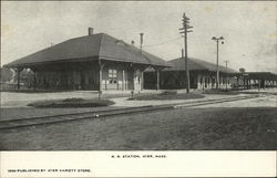 R.R. Station Ayer, MA Postcard Postcard 