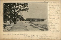 Board Walk and Bath House Sylvan Beach, NY Postcard Postcard Postcard
