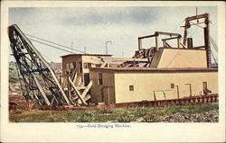 Gold Dredging Machine Mining Postcard Postcard Postcard
