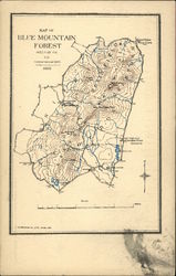 Map of Blue Mountain Forest Farmington, NH Postcard Postcard Postcard