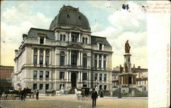 City Hall and Soldiers Monument Postcard