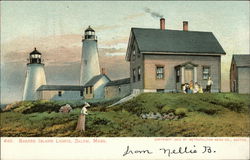 Bakers Island Lights Salem, MA Postcard Postcard Postcard