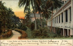 Royal Poinciana - Garden and Veranda Palm Beach, FL Postcard Postcard Postcard