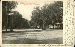 Main Street Billerica, MA Postcard Postcard Postcard