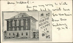 Federal Building Newport, VT Postcard Postcard Postcard