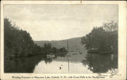 Winding Entrance to Mascoma Lake Postcard