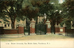 Brown University, Van Wickle Gates Postcard
