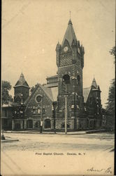 First Baptist Church Oneida, NY Postcard Postcard Postcard