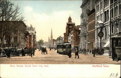 Main Street, South from City Hall Postcard