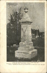 Gurdon Cady's Monument, Evergreen Cemetary, Central Village Putnam, CT Postcard Postcard Postcard