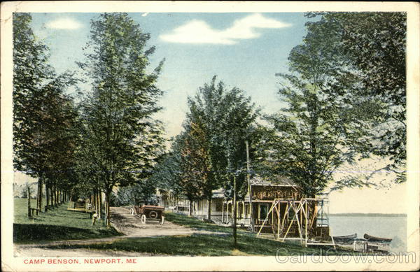 Camp Benson Newport, ME Postcard