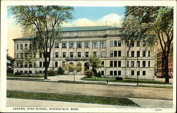 Street View of Central High School Springfield Massachusetts