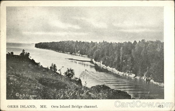 Orrs Island Bridge Channel Maine