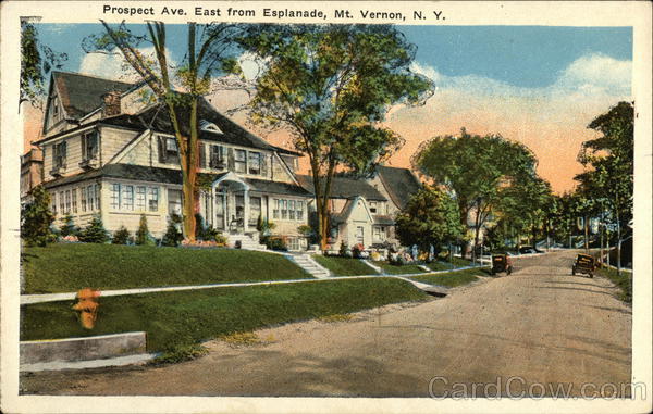 Prospect Ave. East from Esplanade Mount Vernon New York