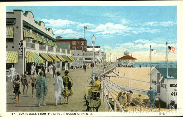 Boardwalk from 4th Street Ocean City New Jersey