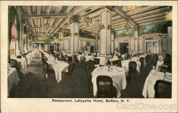 Restaurant, Lafayette Hotel Buffalo New York