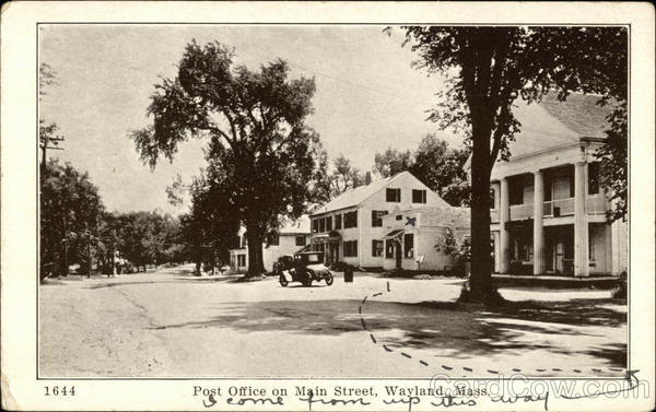 Post Office on Main Street Wayland Massachusetts