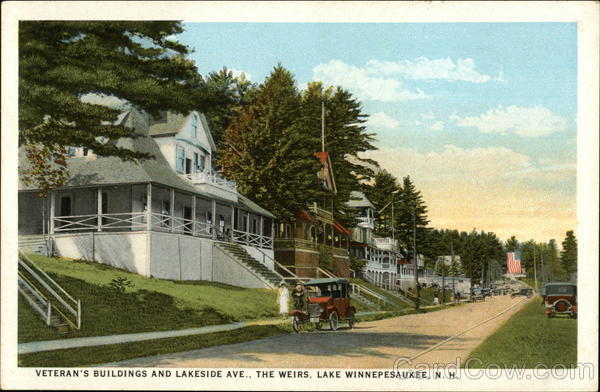 Veteran's Building and Lakeside Ave., The Weirs Lake Winnipesaukee New Hampshire