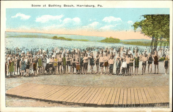 Scene at Bathing Beach Harrisburg Pennsylvania