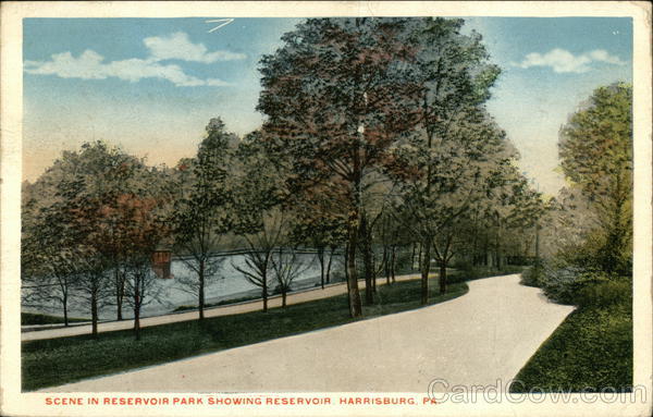 Scene at Reservoir Park showing Reservoir Harrisburg Pennsylvania