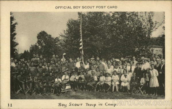 Boy Scout Troop In Camp Boy Scouts