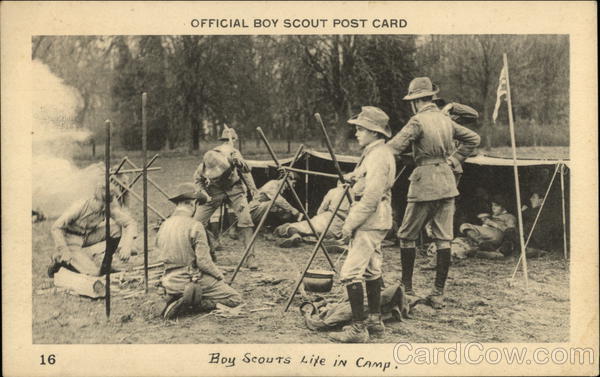 Boy Scouts life in camp