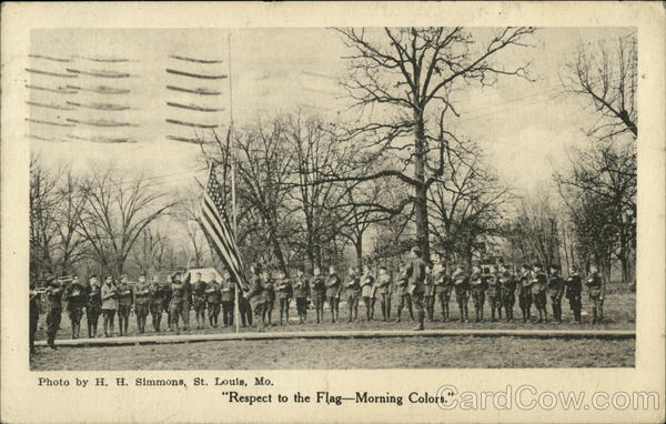 Respect To The Flag - Morning Colors Boy Scouts