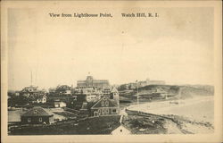View from Lighthouse Point Watch Hill, RI Postcard Postcard Postcard