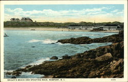 Bailey's Beach and Spouting Rock Postcard