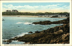 Bailey's Beach and Spouting Rock Newport, RI Postcard Postcard Postcard