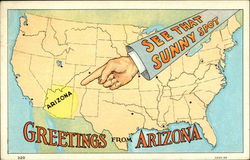 See That Sunny Spot - Greetings from Arizona Postcard