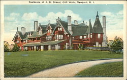 Residence of J. R. Drexel, Cliff Walk Postcard