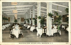 Main Dining Room, National Hotel Postcard