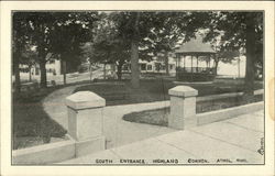 Highland Common - South Entrance Athol, MA Postcard Postcard Postcard