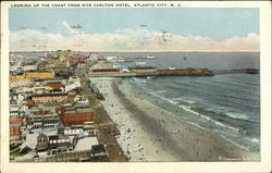 Looking Up the Coast from Ritz Carlton Hotel Postcard