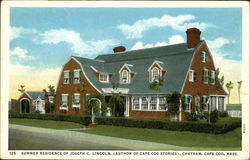 Summer Residence of Joseph C. Lincoln (Author of Cape Cod Stories) Chatham, MA Postcard Postcard Postcard