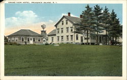 Grand View Hotel and Grounds Prudence Island, RI Postcard Postcard Postcard