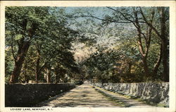 Lovers' Lane Newport, RI Postcard Postcard Postcard