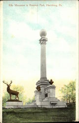 Elks Monument in Reservoir Park Postcard