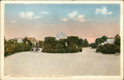 Entrance to Swan Point Cemetery Postcard