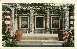 Italian Garden At Brookside, Residence of R. M. Walker Postcard