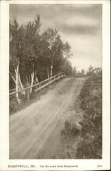 On the Road from Brunswick Harpswell, ME Postcard Postcard Postcard