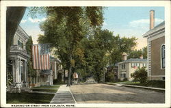 Washington Street from Elm Bath, ME Postcard Postcard Postcard