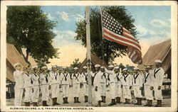 Blowing Colors, U.S. Training Station Postcard