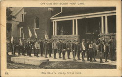 Boy Scouts Ready For A Hike Postcard