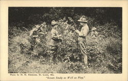 "Scouts Study As Well As Play" Boy Scouts Postcard Postcard Postcard