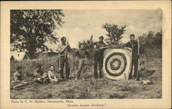 Scouts Learn Achery Postcard