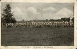 Boy Scouts - On Parade Postcard